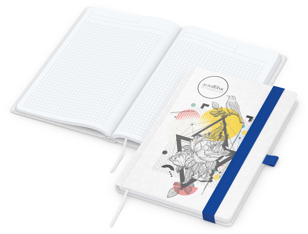 Notizbuch Match-Book White Bestseller - mittelblau