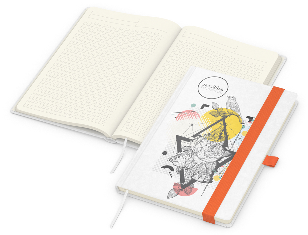 Notizbuch Match-Book Creme Bestseller - orange