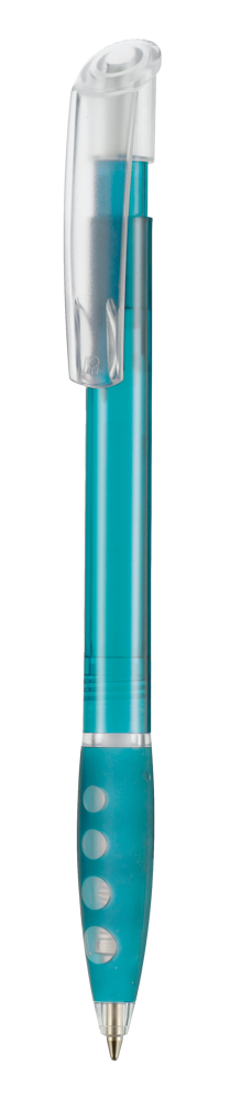 Kugelschreiber BUBBLE TRANSPARENT - türkis TR/FR