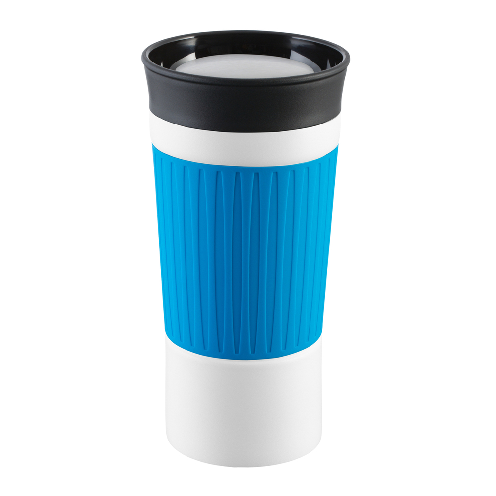 Thermobecher RETUMBLER-myKINGSTON - schwarz, weiß, cyan