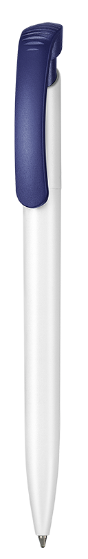 Kugelschreiber CLEAR - weiss/azur-blau