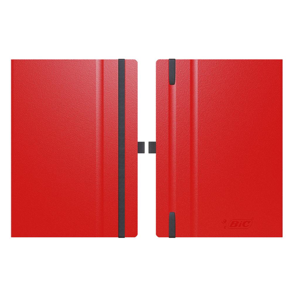 BIC® Partner A5 Hard Cover - Rot Liniertes Papier