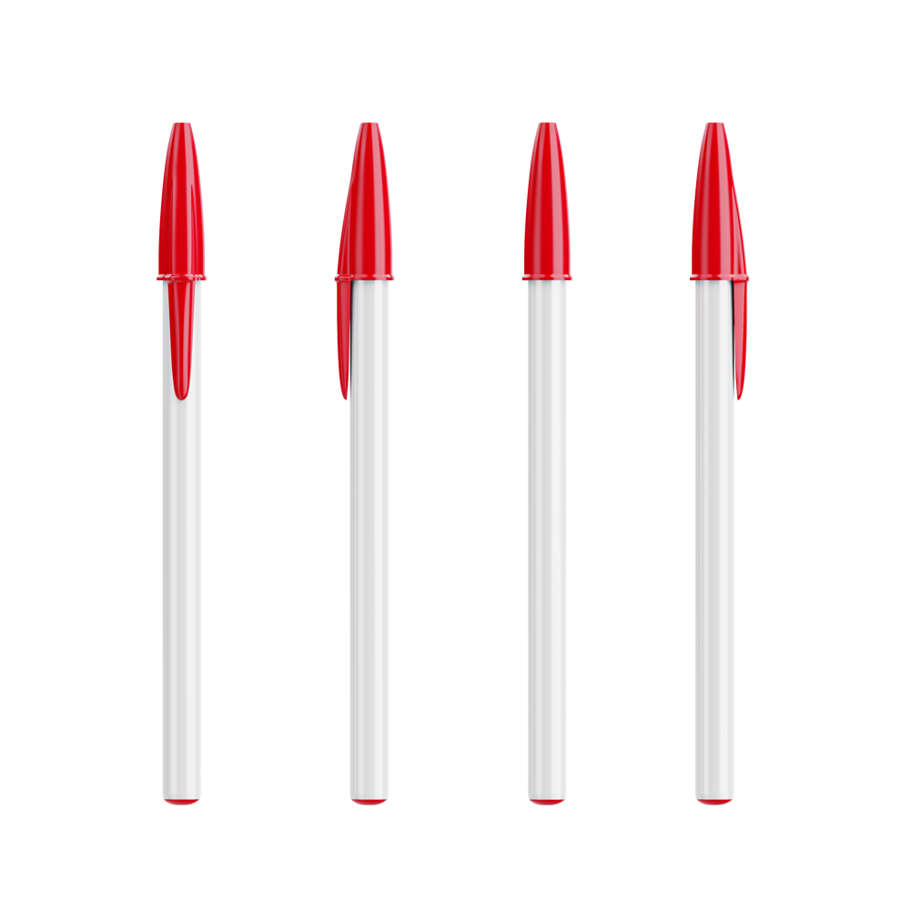 BIC® Style Kugelschreiber - Weiß/ Rot/ Blaue Tinte