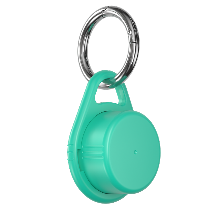 Schlüsselanhänger RITTER-CLICK BOX M mit Metall-Karabiner - türkis PMS 3265