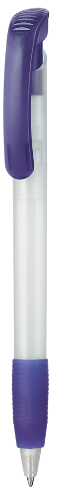 Kugelschreiber SOFT CLEAR FROZEN - frost-weiss TR/FR/ozean-blau TR/FR