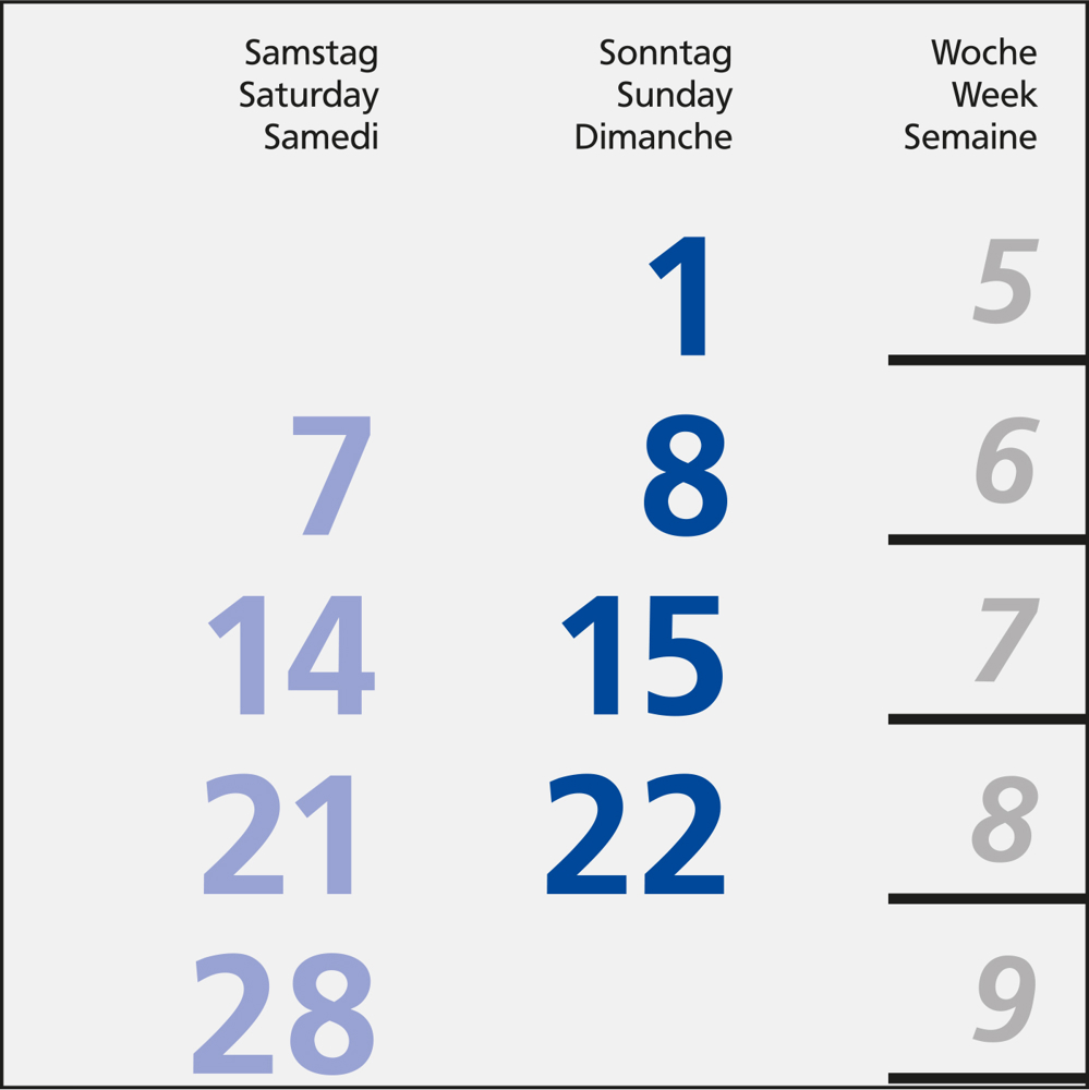 3-Monatskalender Einblatt Logic 3 Post A EXPRESS