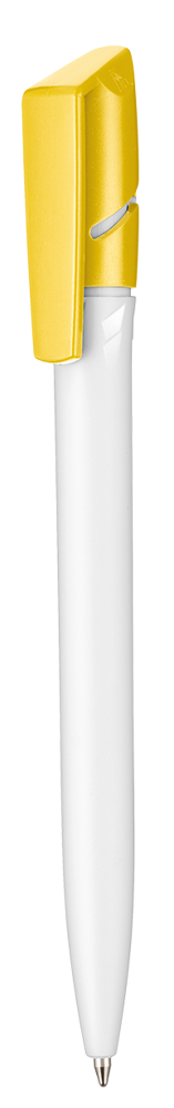Kugelschreiber TWISTER - weiss/zitronen-gelb