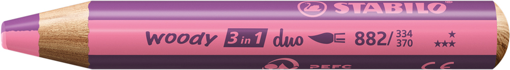 STABILO woody duo Farbstift - pink/erika
