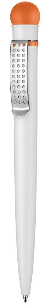 Kugelschreiber SATELLITE - weiss/orange
