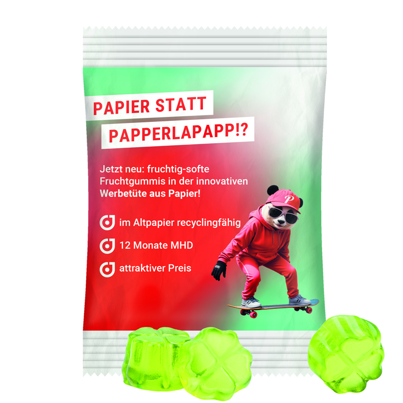 Minitüte 15 g Trolli Fruchtgummi Standardformen - weiß
