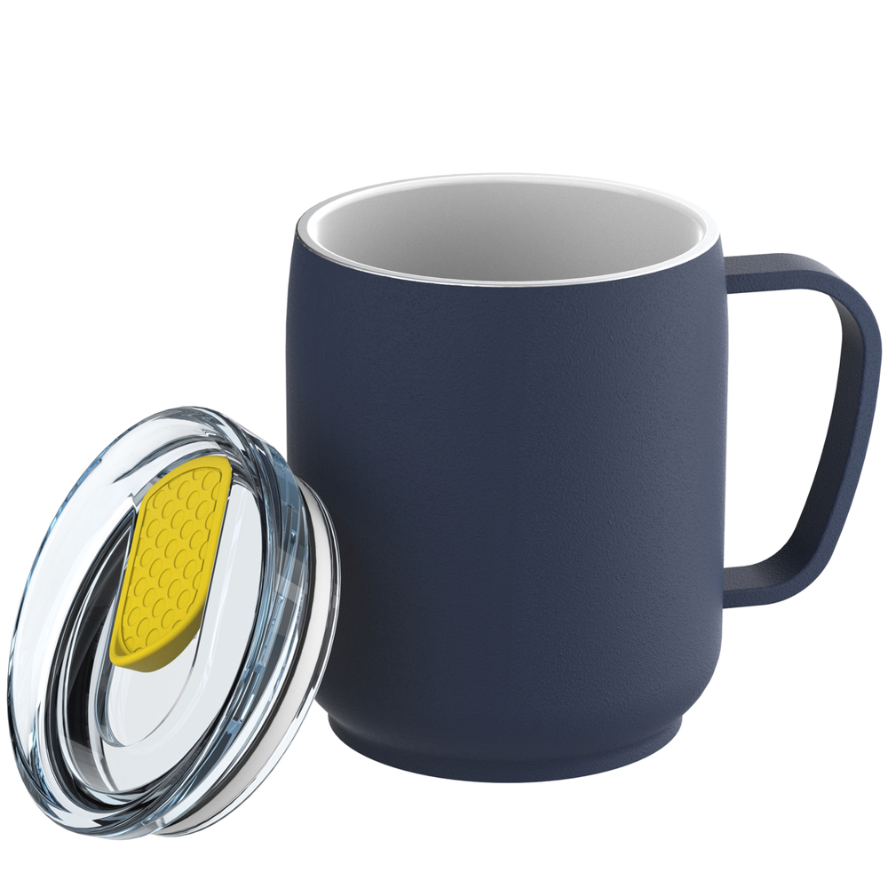 Thermobecher RETUMBLER-myNIZZA CERAMIC - gelb, dunkelblau, transparent