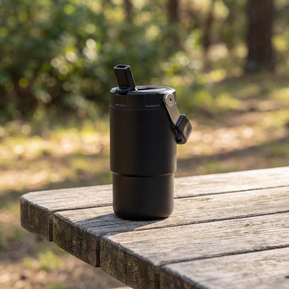 Edelstahlbecher mit Trinköffnung "Hydro"