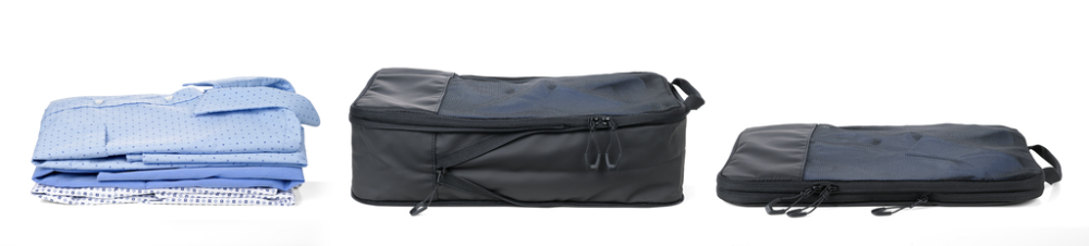 TROIKA Reise-Kompressionstasche TROIKA BLACK PACKING SHIRTS