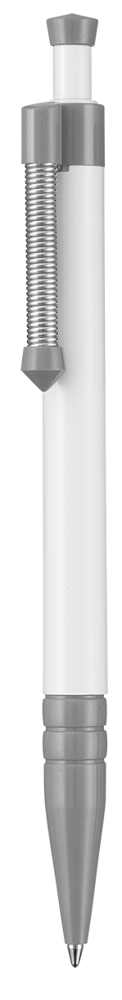 Kugelschreiber SPRING - weiss/stein-grau