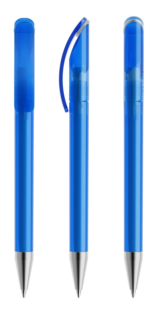 Prodir DS3TFS Frosted with Satin Metal Nose-Cone - Sky gefrostet