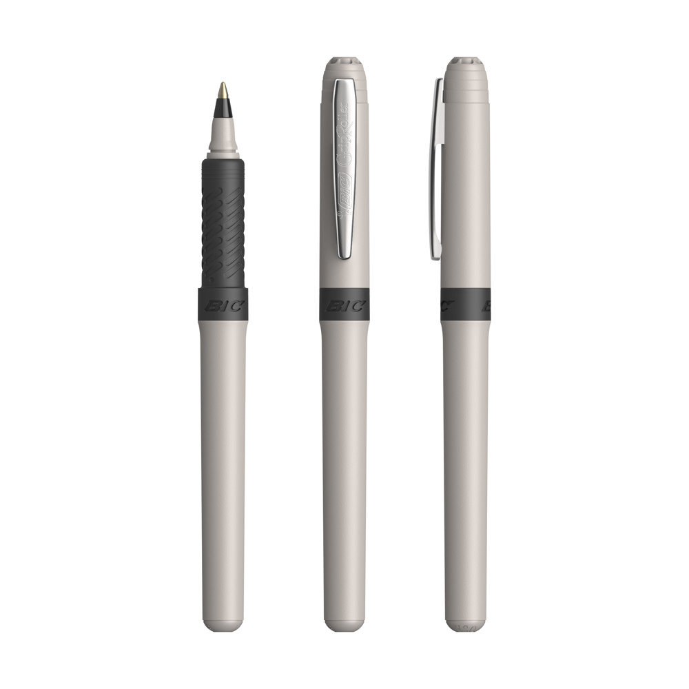 BIC® Grip Roller - Grau/Chrom/Schwarze Tinte