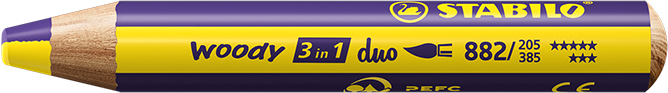 STABILO woody duo Farbstift - gelb/violett