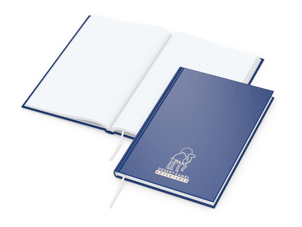 Notizbuch Note-Book Ecken spitz Hardcover matt-farbig - Dunkelblau