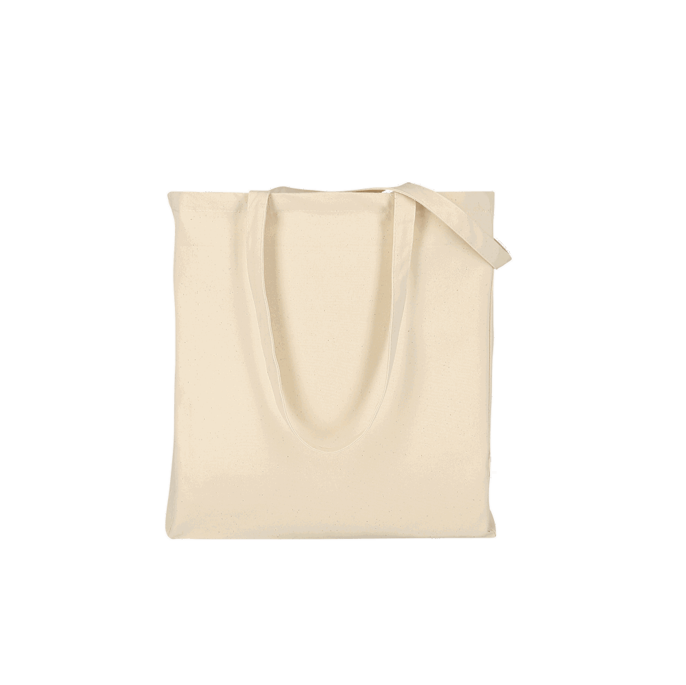 Canvas-Tasche CLASSIC mit zwei langen Henkeln, Boden- und Seitenfalte