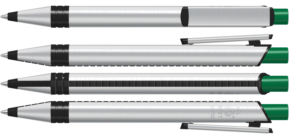 RECYCLED PET PEN ALUMA, dunkelgrün