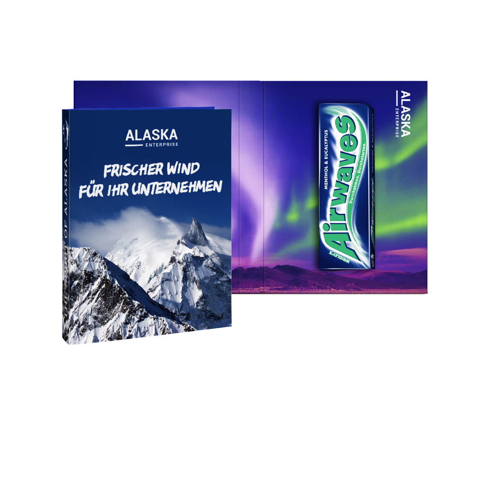 Werbekarte mit Wrigley's Airwaves