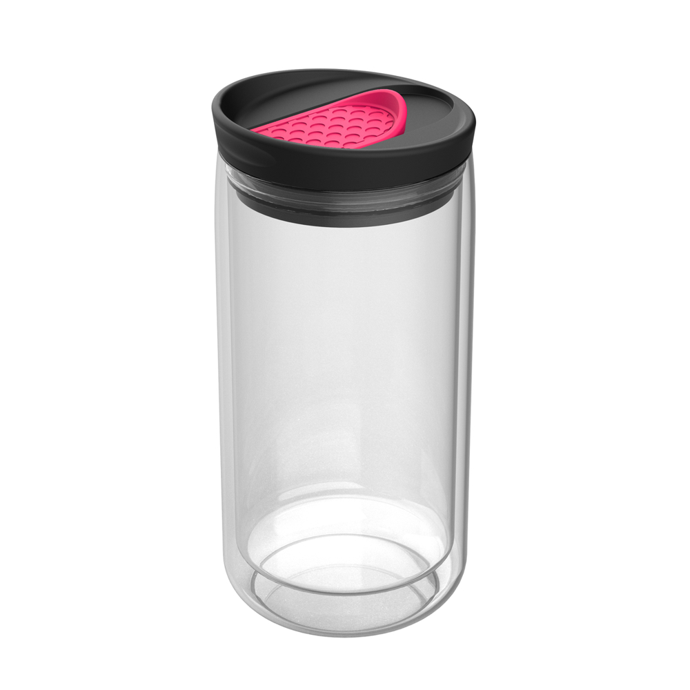 Thermobecher RETUMBLER-myNIZZA - transparent, magenta