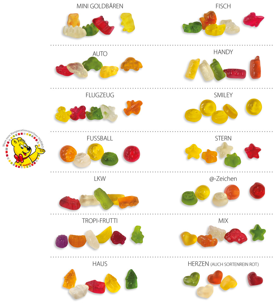 HARIBO Standardformen Werbetüte 15 g  ,  Inhalt:  HARIBO Häuser
