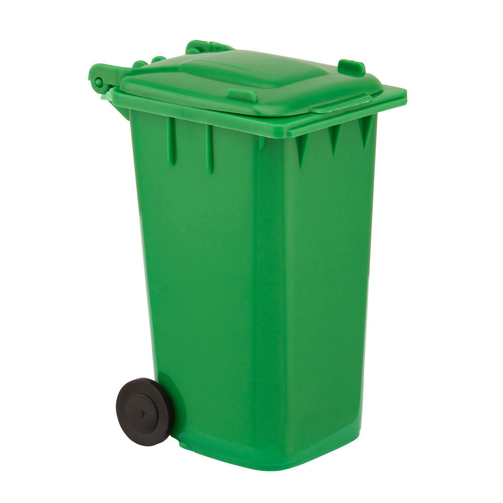 Stiftehalter Mülltonne - recycelt - grün