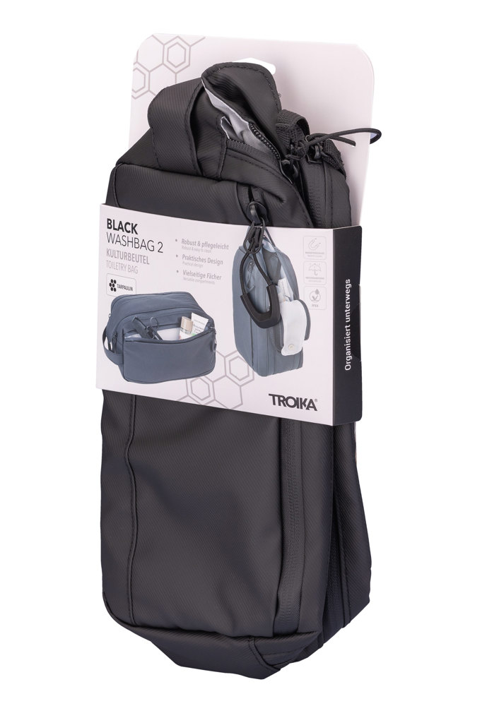 TROIKA Kulturbeutel TROIKA BLACK WASHBAG 2