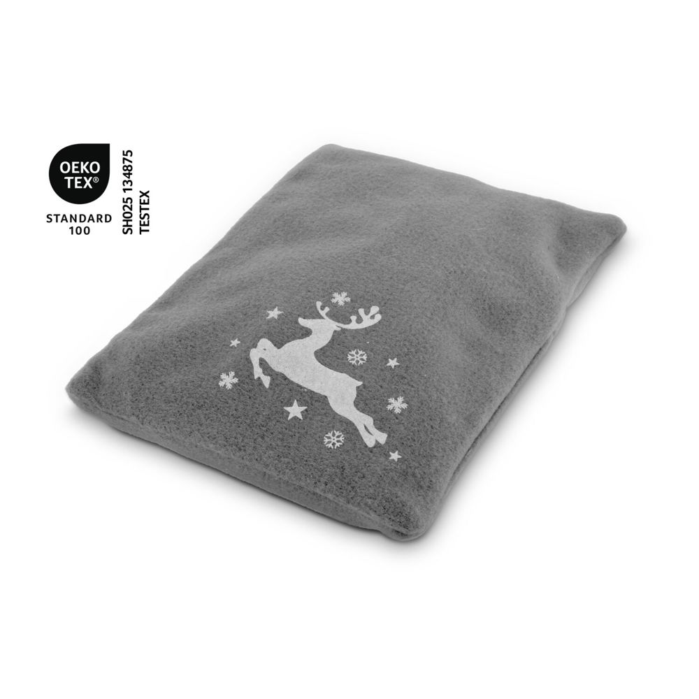 Wärmekissen Winterzeit Grau mit winterlichem Rentier-Motiv