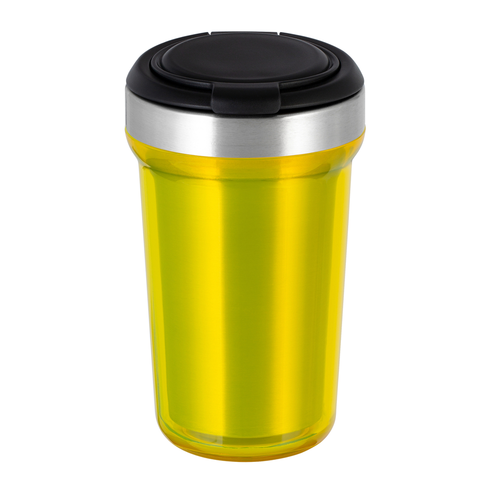 Thermobecher RETUMBLER-myVIVERO - schwarz, silber, gelb