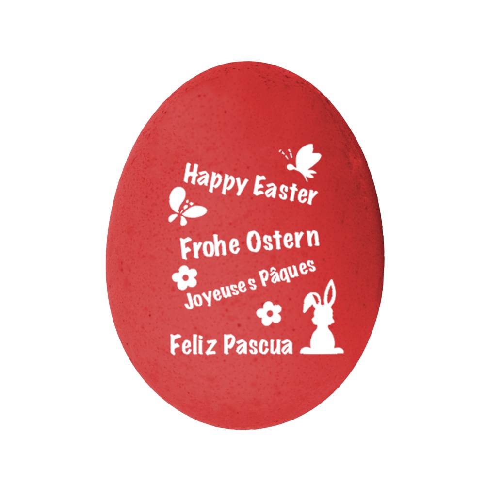 Happy Egg Frohe Ostern - rot
