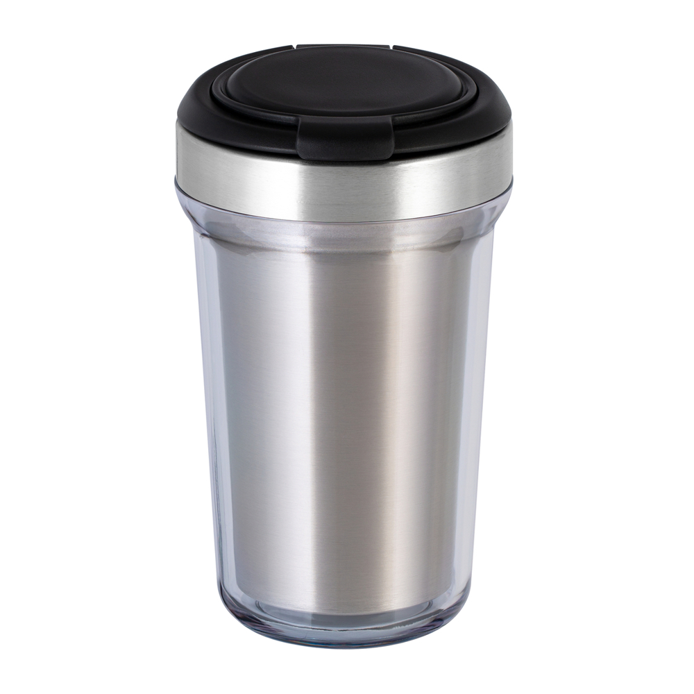 Thermobecher RETUMBLER-myVIVERO - schwarz, silber, transparent