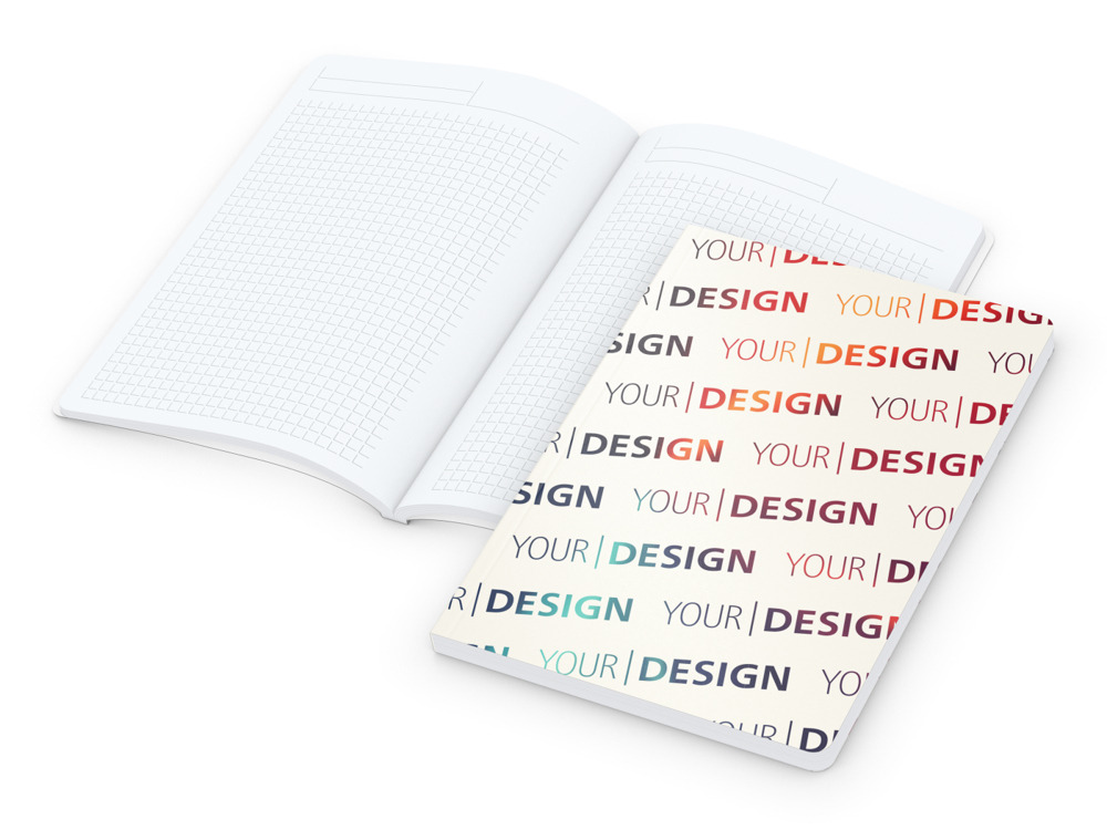 Notizbuch Flexx-Book, A5, Winkelkaro, Naturkarton