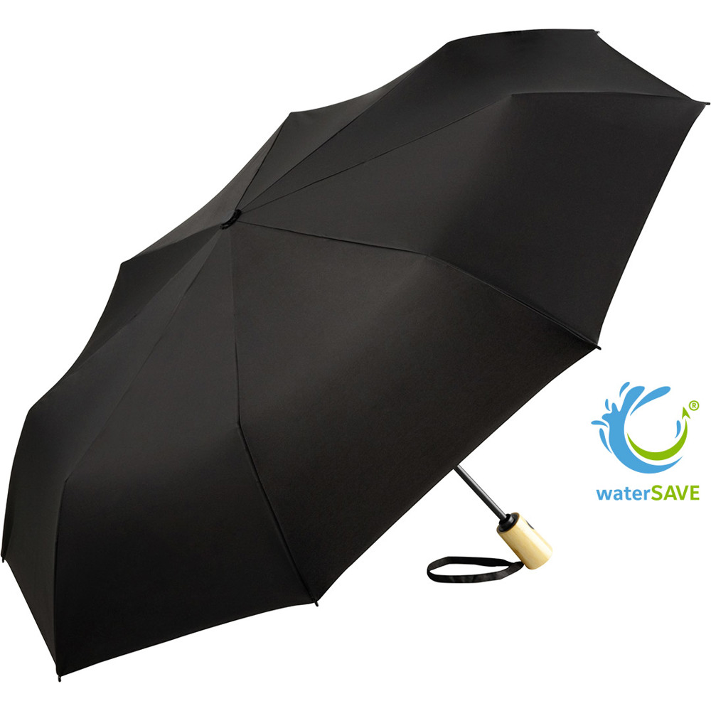 5429 AOC-Taschenschirm ÖkoBrella - schwarz wS