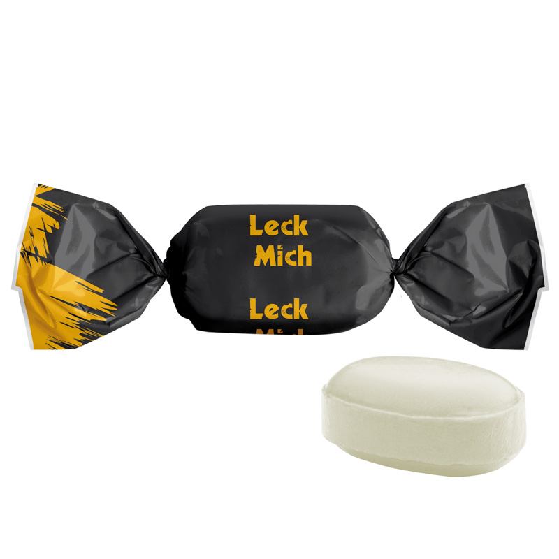 Pfefferminz Bonbon im weißen, kompostierbaren Wickler