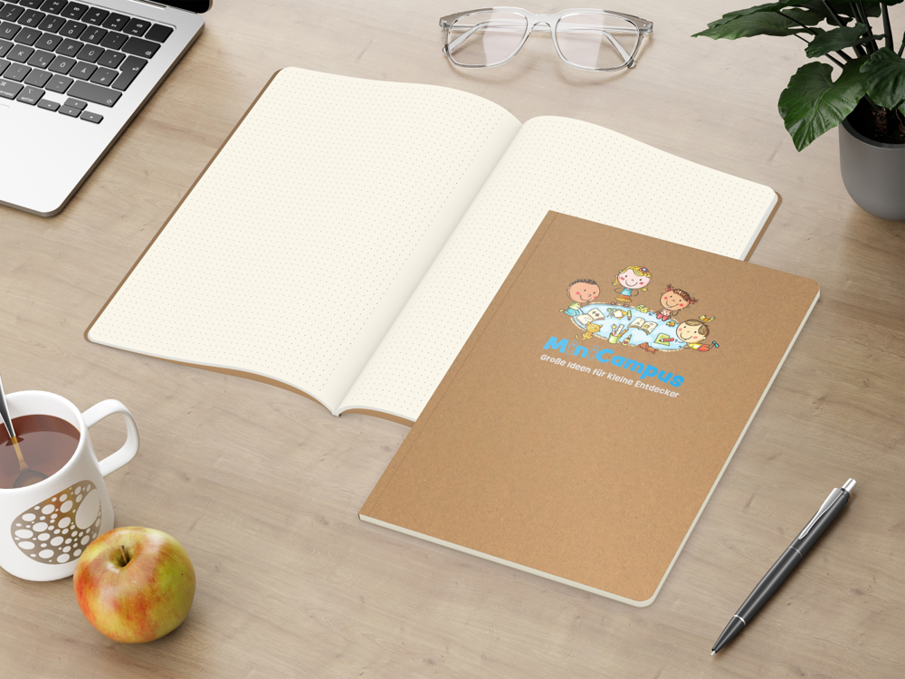 Notizbuch Copy-Book, A4, Punktraster, braun