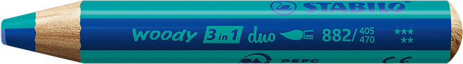 STABILO woody duo Farbstift - ultramarinblau/türkis