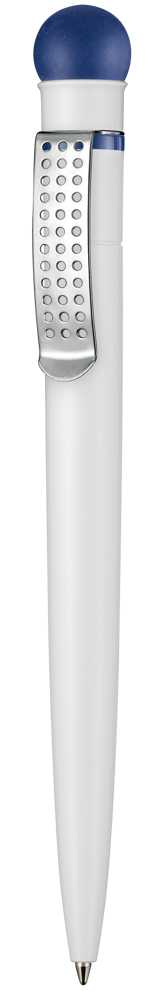 Kugelschreiber SATELLITE - weiss/azur-blau