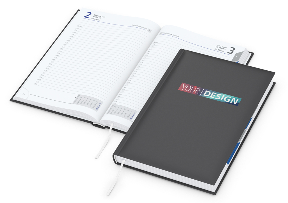 Tageskalender Manager Monatsregister, Siebdruck-Digital