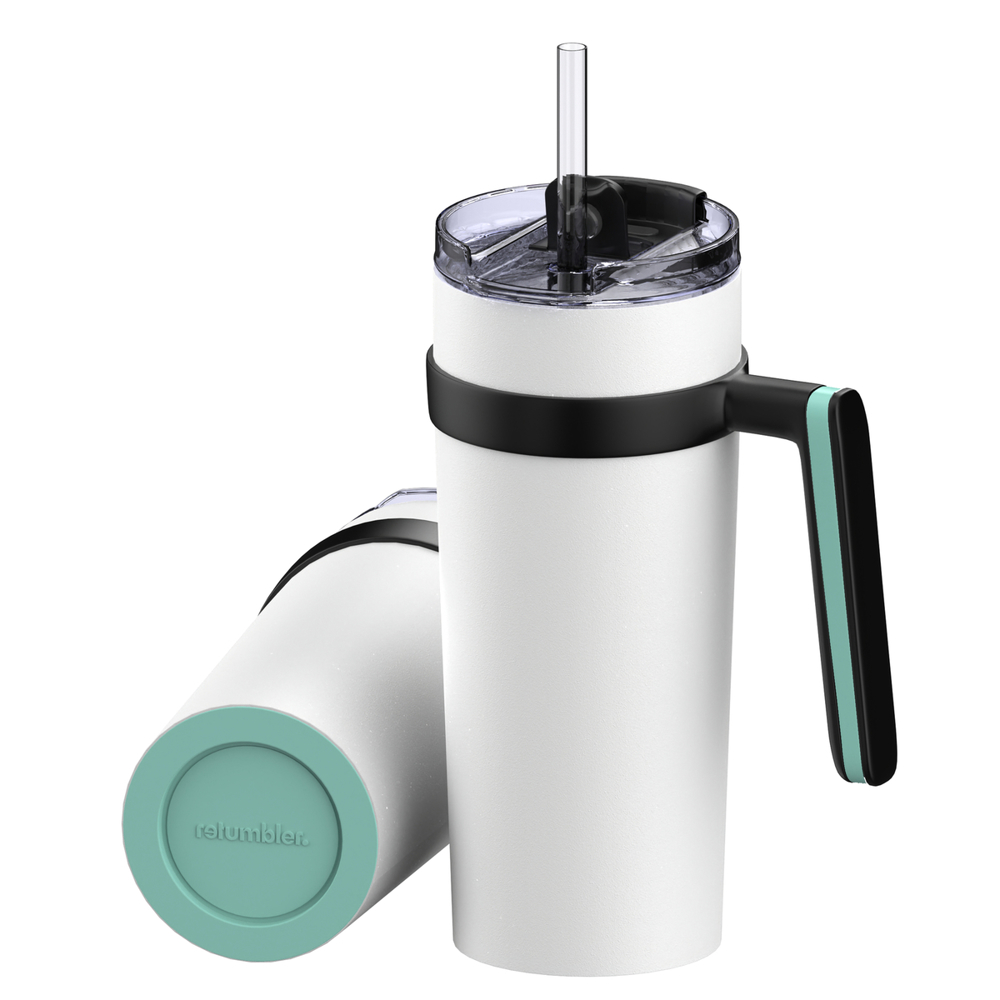 Thermobecher RETUMBLER-myORINOCO CERAMIC - mint, weiß