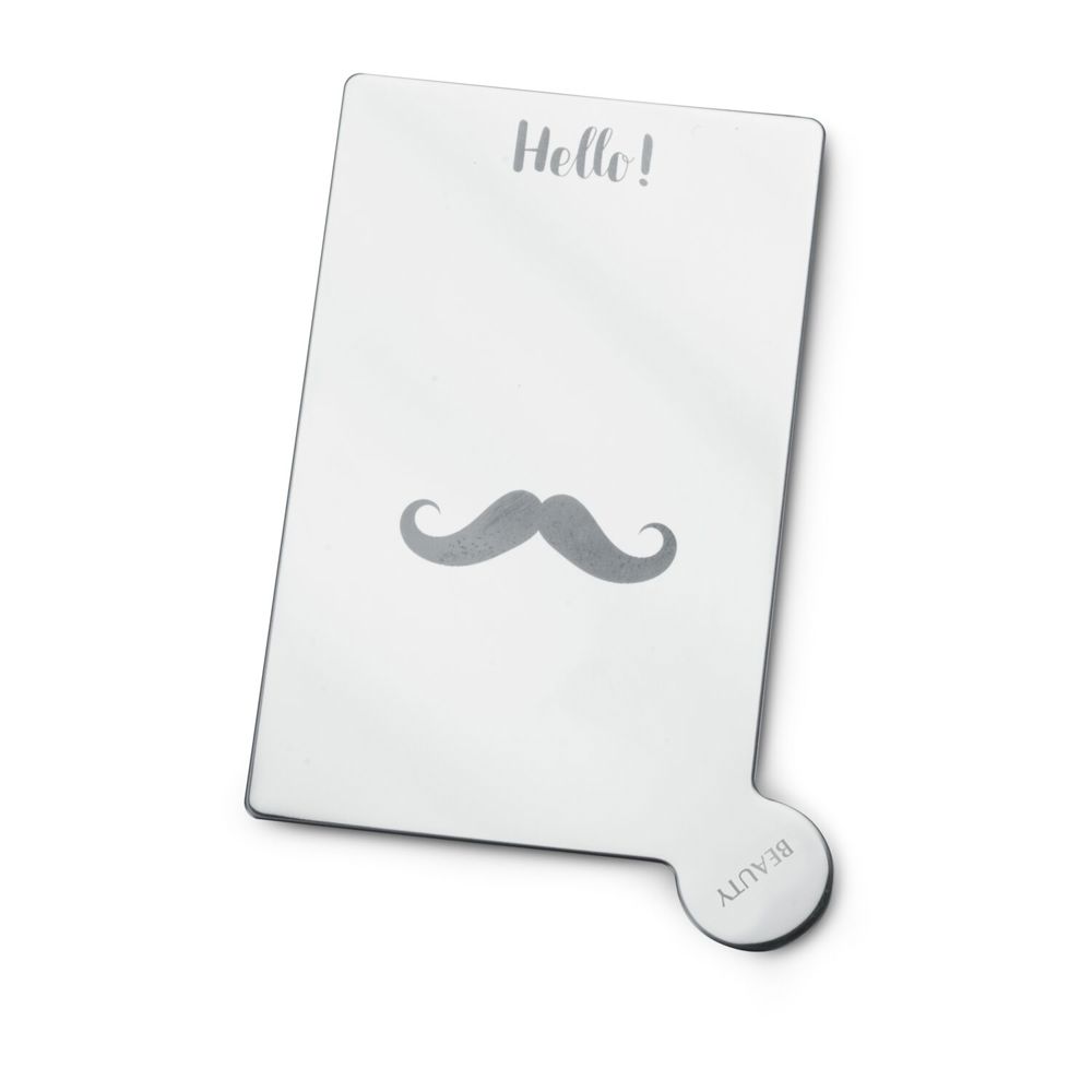 Taschenspiegel aus Edelstahl, im Etui (silber)