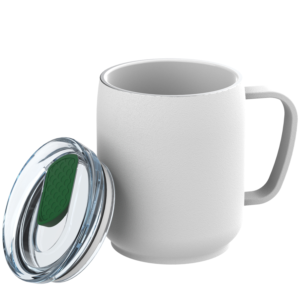 Thermobecher RETUMBLER-myNIZZA CERAMIC - grün, weiß, transparent