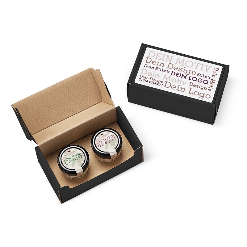 Geschenkkarton mit 2 Weihnachts-Spezialitäten im Glas