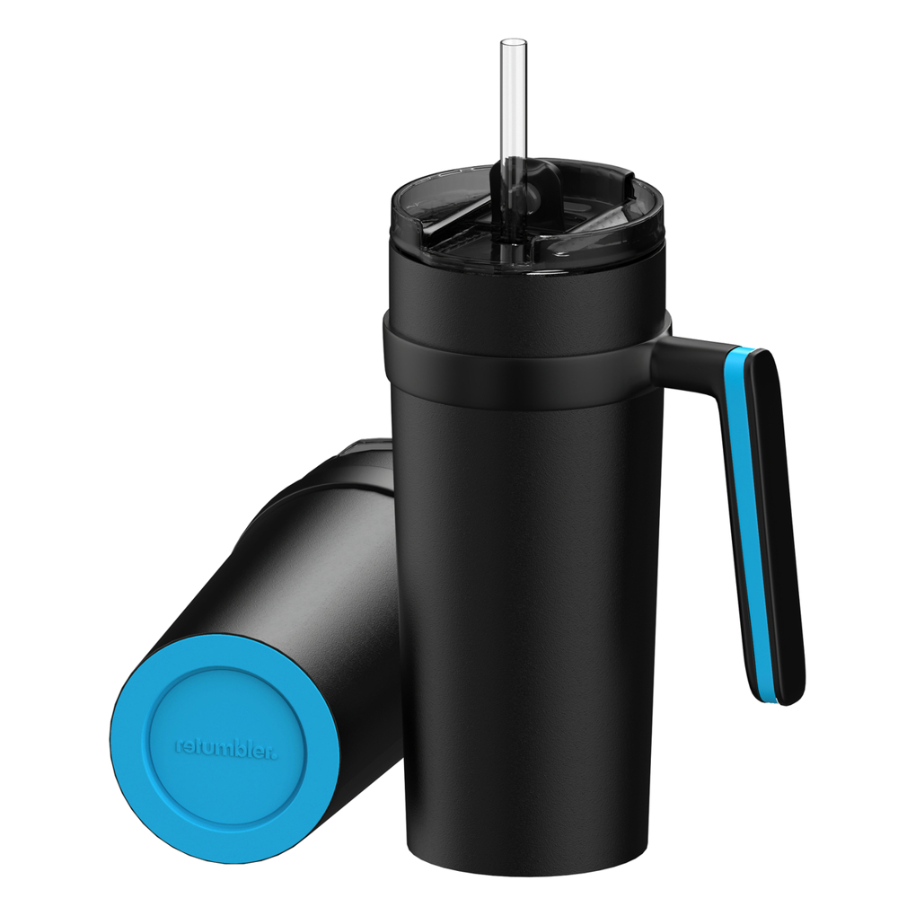 Thermobecher RETUMBLER-myORINOCO CERAMIC - cyan, schwarz