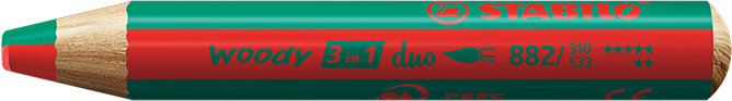 STABILO woody duo Farbstift - karminrot/dunkelgrün