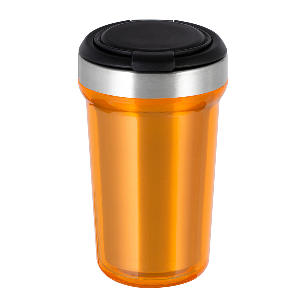 Thermobecher RETUMBLER-myVIVERO - schwarz, silber, orange