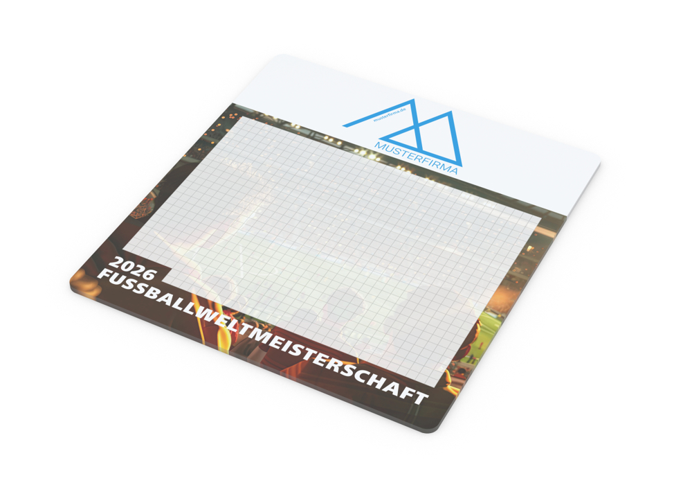 WM-Haftnotiz-Mousepad, „Stadionemotion“
