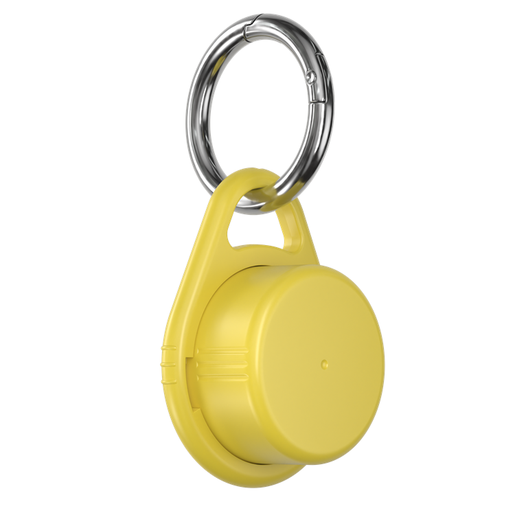 Schlüsselanhänger RITTER-CLICK BOX M mit Metall-Karabiner - zitronen-gelb