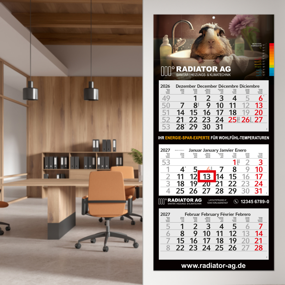 3-Monatskalender Mehrblock Profil 3 EXPRESS